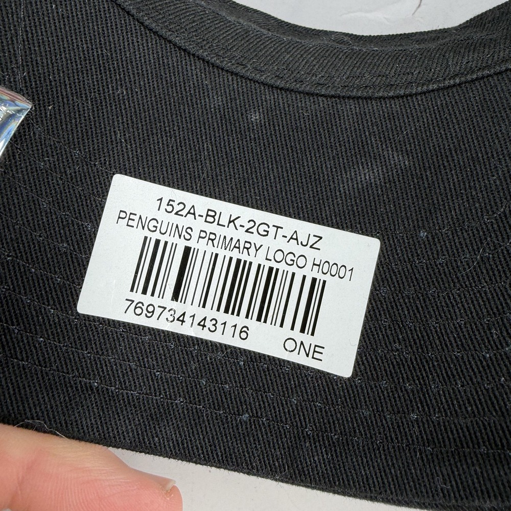 Pittsburgh Penguins Hat Cap Strap Back‎ Mens One Size Black NHL Hockey Fanatics - Picture 10 of 14